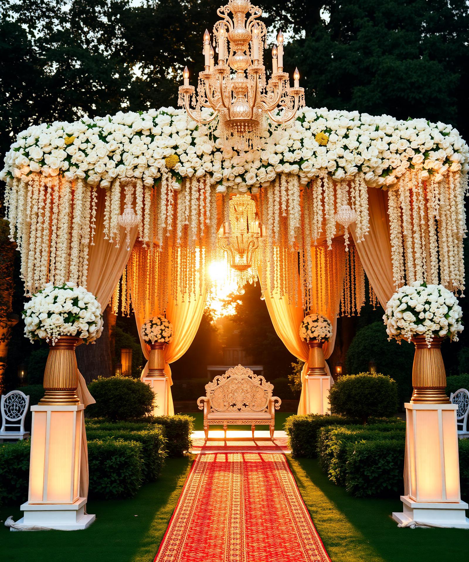 Grand luxury Indian wedding mandap